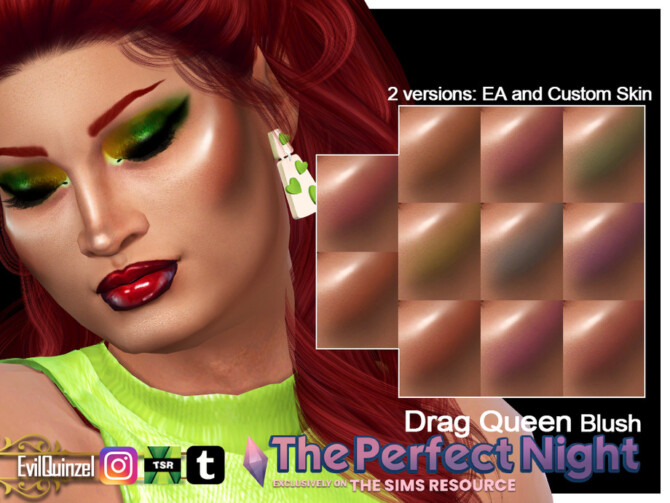 Sims 4 The Perfect Night Drag Queen Blush by EvilQuinzel at TSR