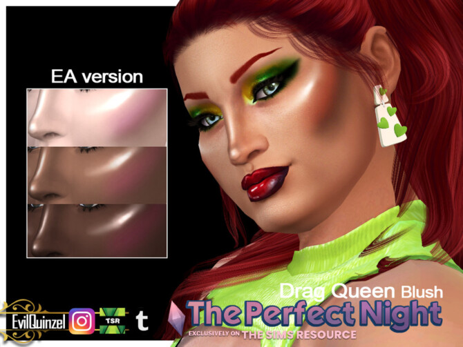 Sims 4 The Perfect Night Drag Queen Blush by EvilQuinzel at TSR