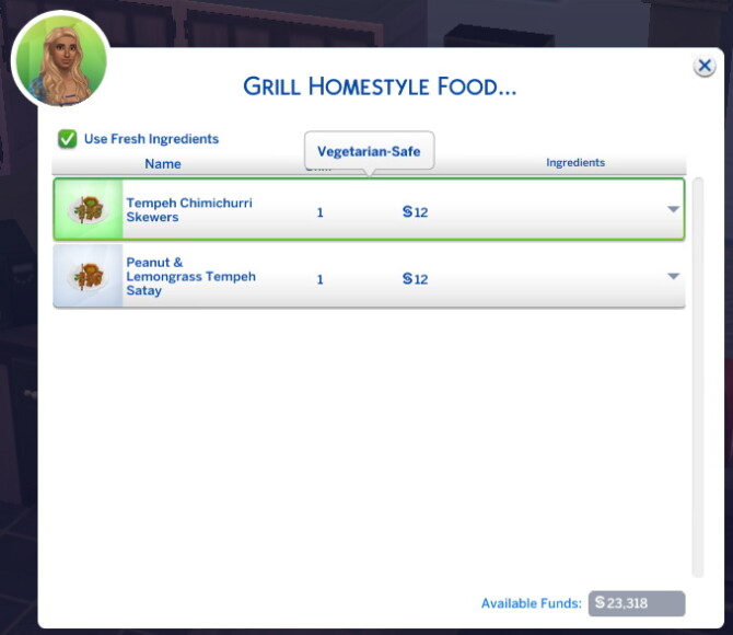 Sims 4 Tempeh Chimichurri Skewers New Custom Recipe at Mod The Sims 4