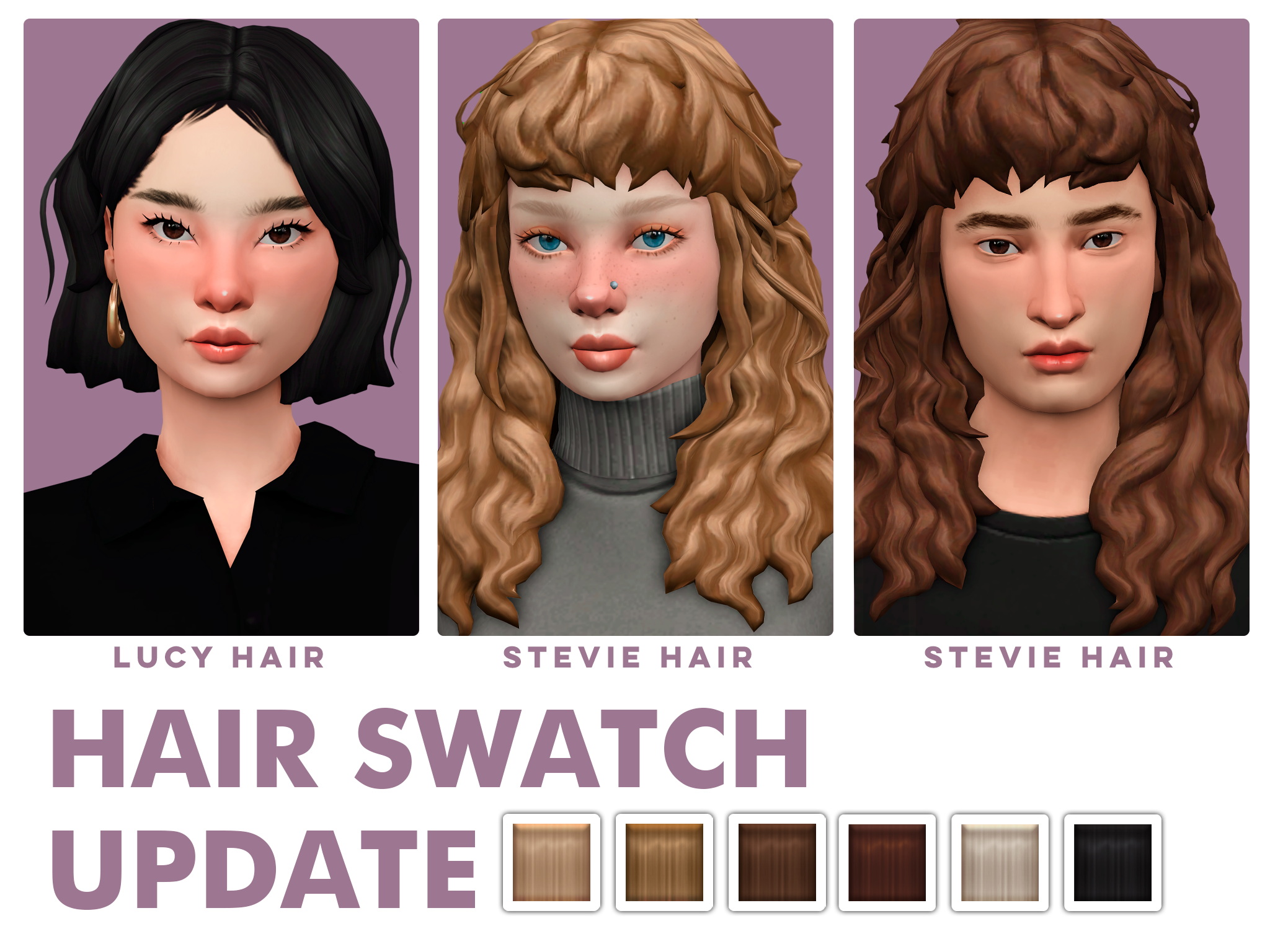the sims 4 more hair color swatches mod