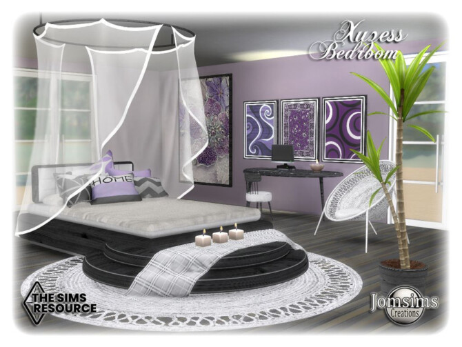 Sims 4 Xuzess bedroom by jomsims at TSR