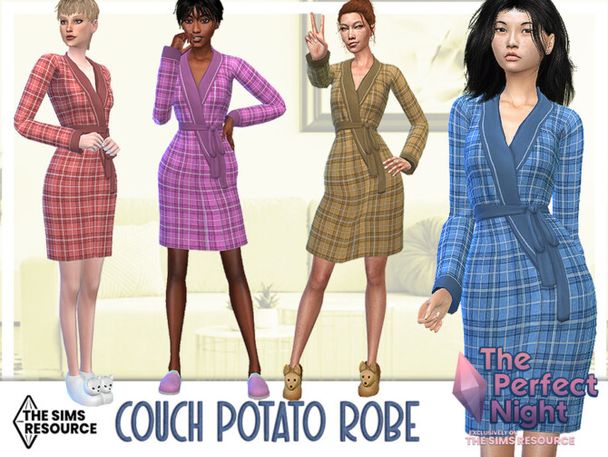 Sims 4 Couch Potato Robe by Pelineldis at TSR