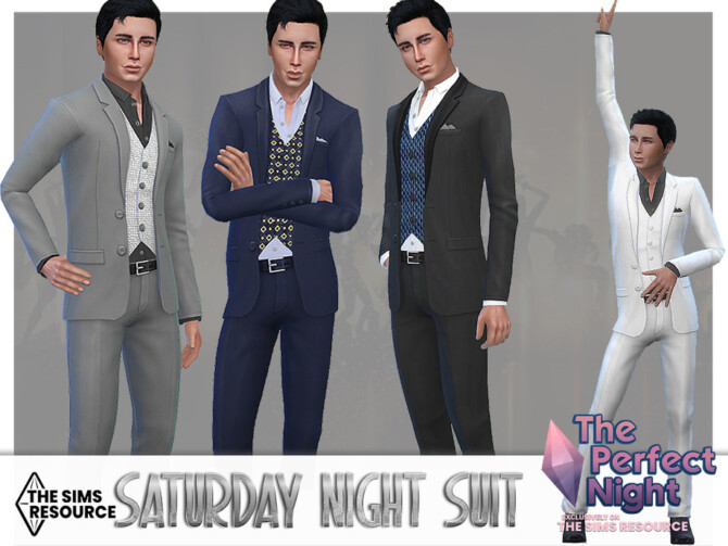 Sims 4 The Perfect Night Saturday Night Suit by Pelineldis at TSR