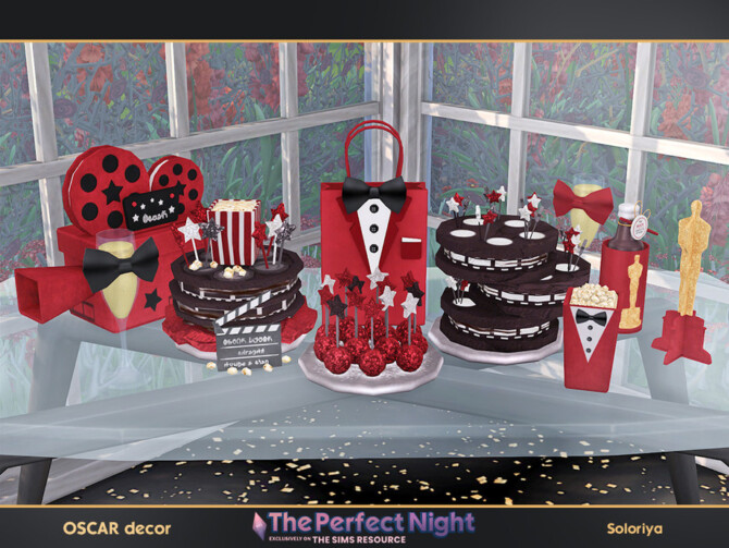 Sims 4 The Perfect Night Oscar Decor by soloriya at TSR