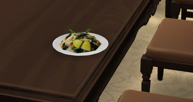 Sims 4 Lemon & Asparagus Farfalle Custom Recipe at Mod The Sims 4