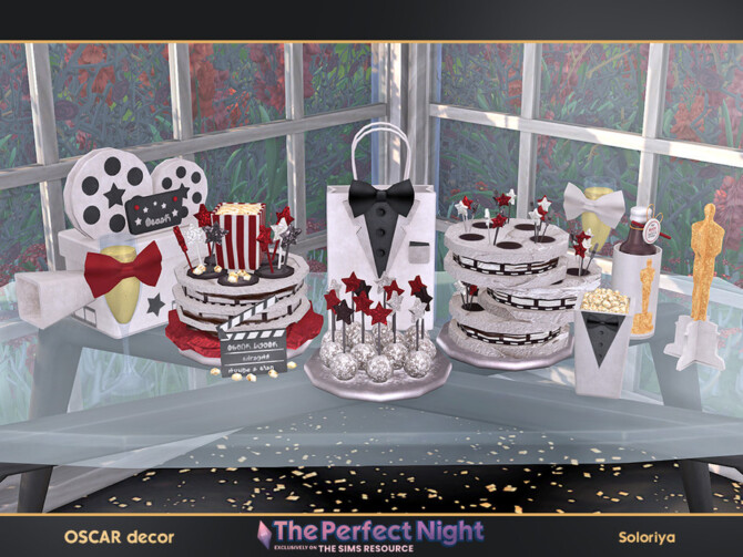 Sims 4 The Perfect Night Oscar Decor by soloriya at TSR