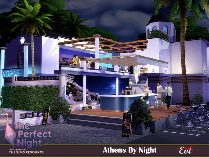 Sims 4 Athens by night by evi at TSR