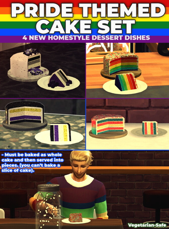 Sims 4 Pride Cake Pack 4 New Custom Recipes at Mod The Sims 4