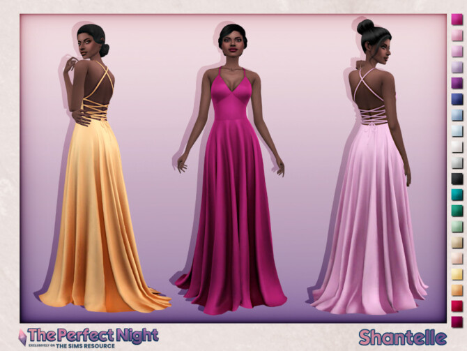 Sims 4 The Perfect Night Shantelle Dress by Sifix at TSR