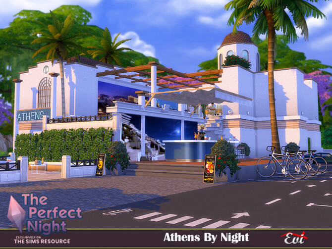 Sims 4 Athens by night by evi at TSR