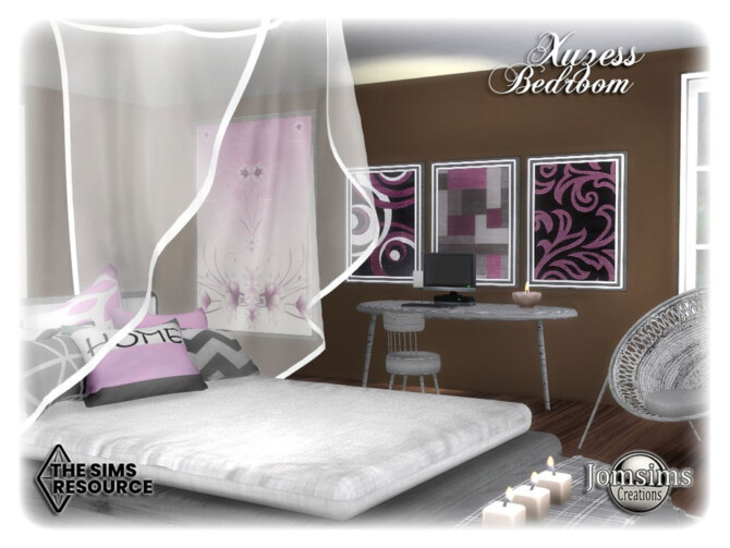 Sims 4 Xuzess bedroom by jomsims at TSR