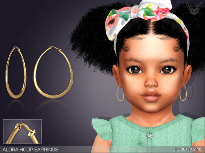 Alora Oval Hoop Earrings For Todders By Feyona