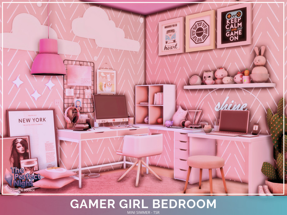 sims 4 custom content gaming themed beds