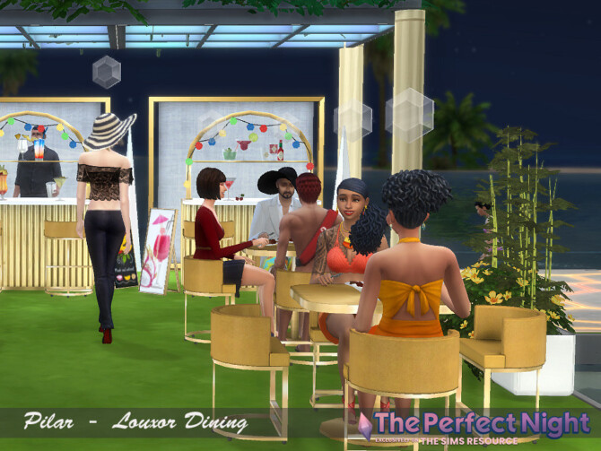 Sims 4 The Perfect Night Louxor Dining by Pilar at TSR