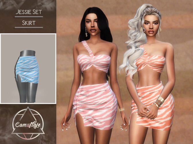 Sims 4 Jessie Set Skirt by Camuflaje at TSR