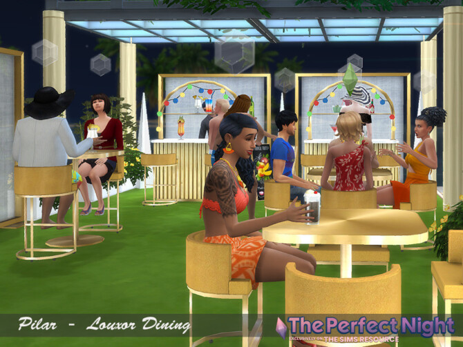 Sims 4 The Perfect Night Louxor Dining by Pilar at TSR