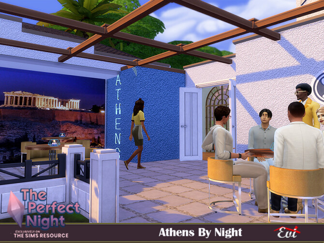 Sims 4 Athens by night by evi at TSR