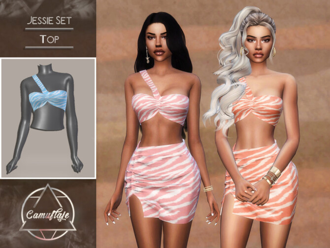 Sims 4 Jessie Set Top by Camuflaje at TSR