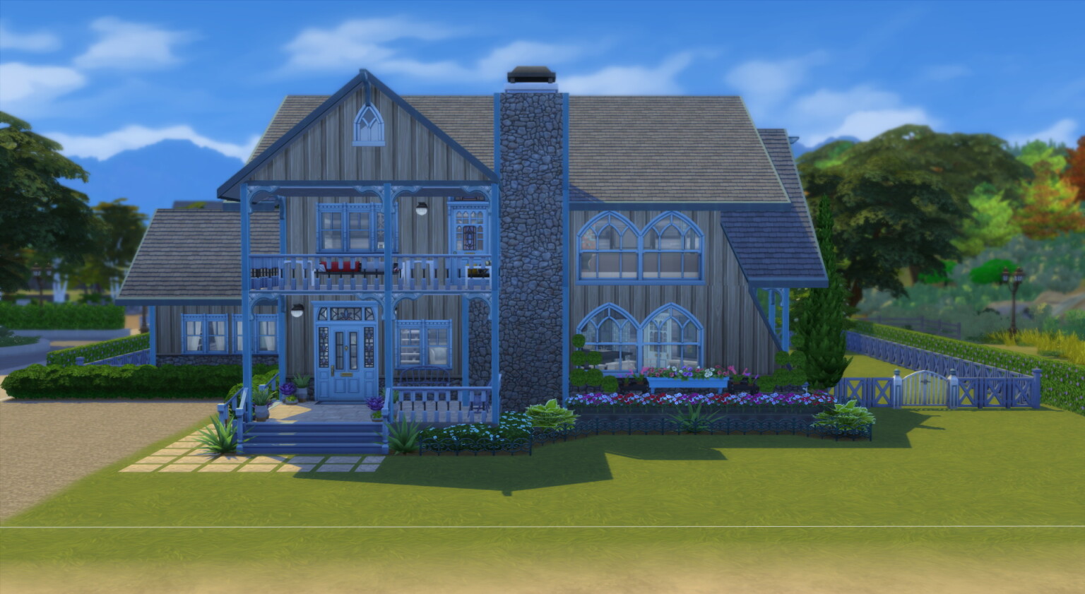 A Framed Modern Farmhouse By Wykkyd At Mod The Sims 4 Sims 4 Updates