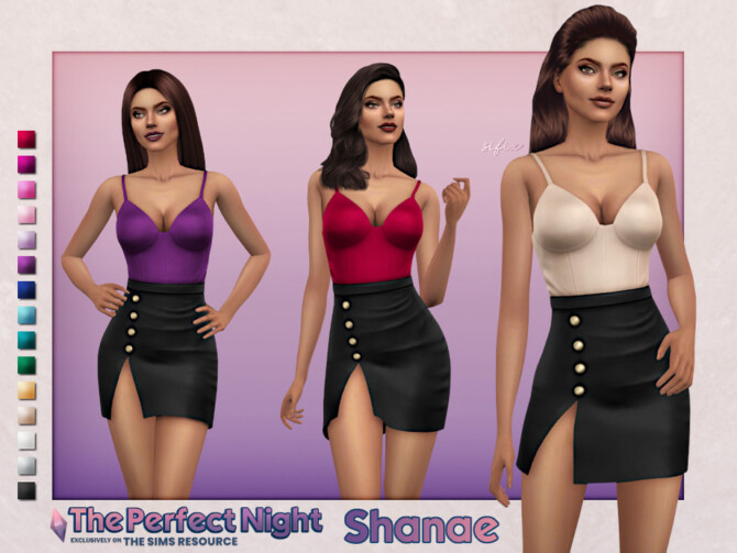 Sims 4 The Perfect Night Shanae Outfit by Sifix at TSR