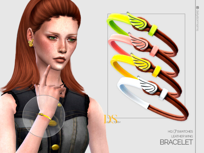 Sims 4 Leather Wing Bracelet by DailyStorm at TSR