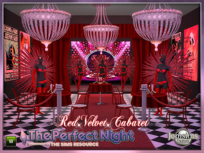 Sims 4 The Perfect Night Red velvet by jomsims at TSR