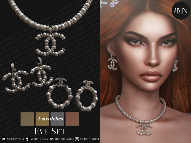 Eve Set: necklace & earrings at MURPHY » Sims 4 Updates