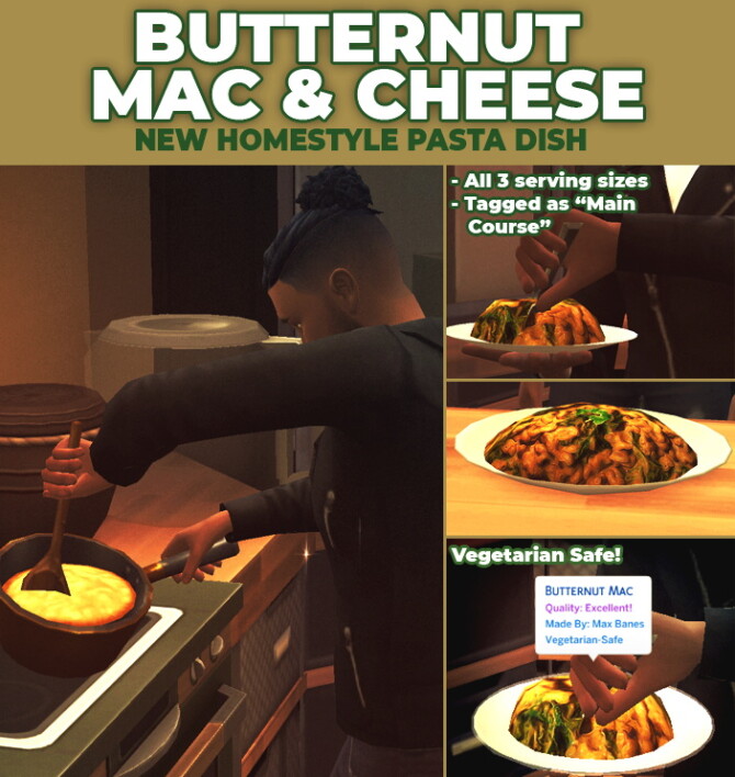 Sims 4 Butternut Mac & Cheese Custom Recipe at Mod The Sims 4
