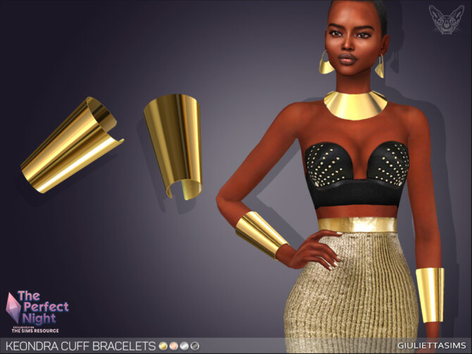 Sims 4 The Perfect Night Keondra Cuff Bracelets by feyona at TSR