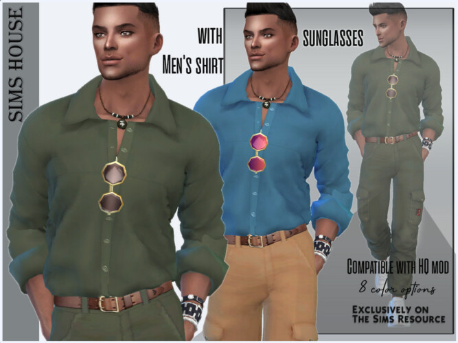 Men’s Shirt With Sunglasses By Sims House
