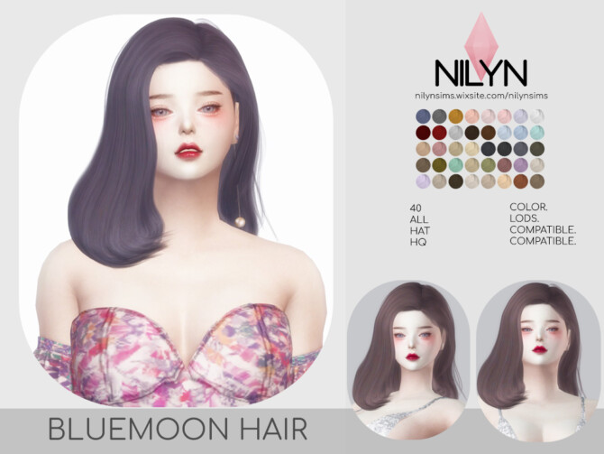 Sims 4 BLUEMOON HAIR (P) at Nilyn Sims 4