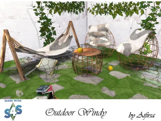 Sims 4 Windy outdoor set at Aifirsa