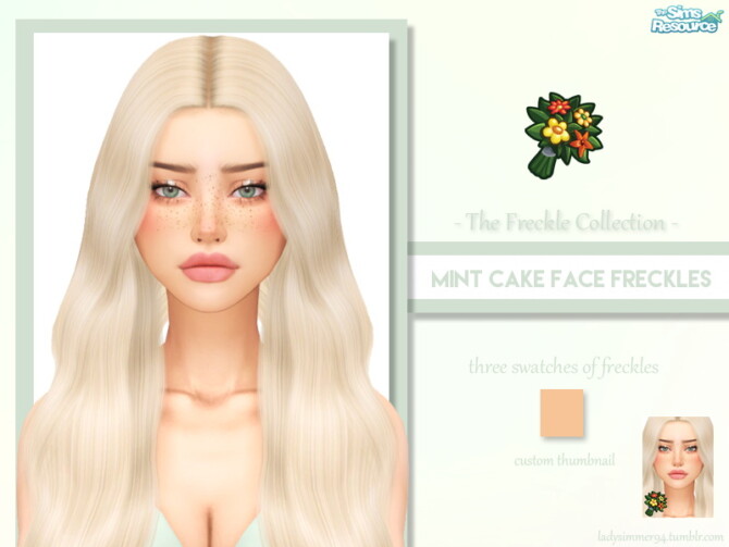 Sims 4 Mint Cake Face Freckles by LadySimmer94 at TSR