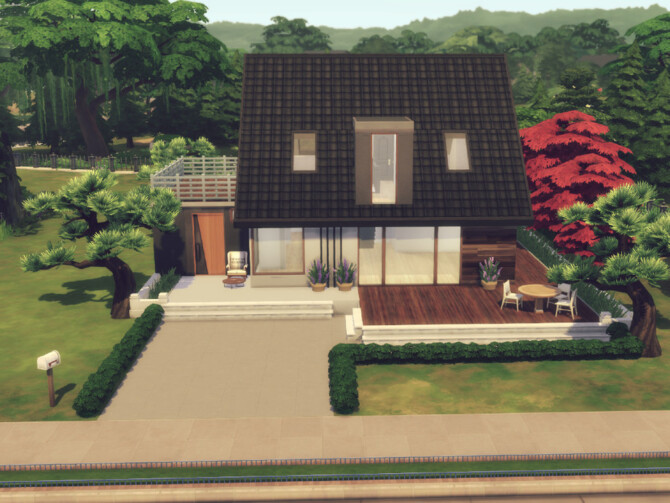 Sims 4 Koja Shell house by GenkaiHaretsu at TSR