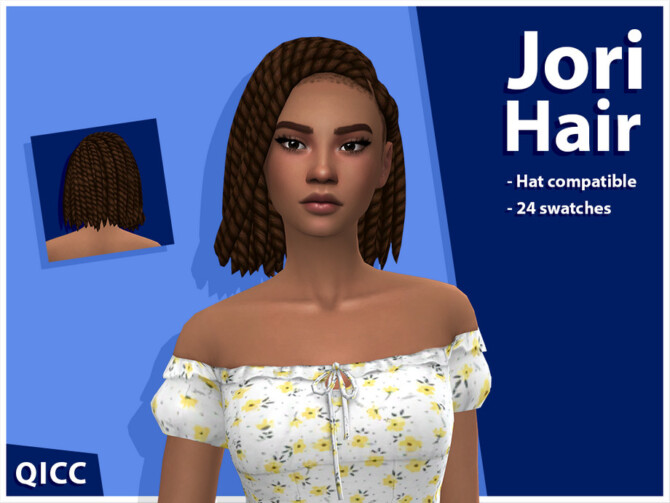 Sims 4 Jori Hair by qicc at TSR