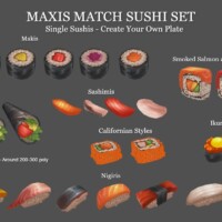 Maxis Match Sushi Set