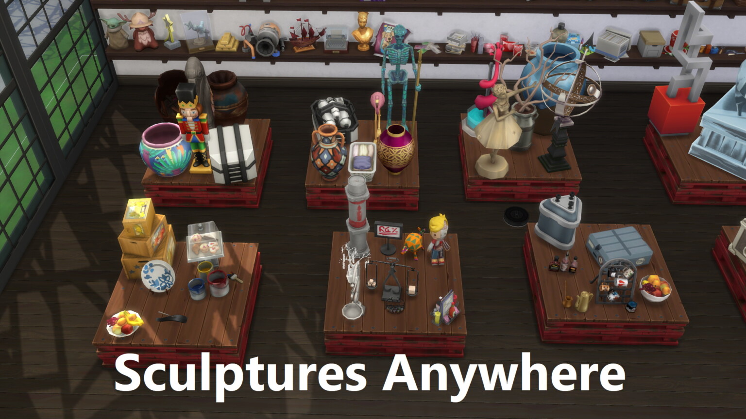 Clutter Anywhere Part Six Sculptures at Mod The Sims 4 » Sims 4 Updates
