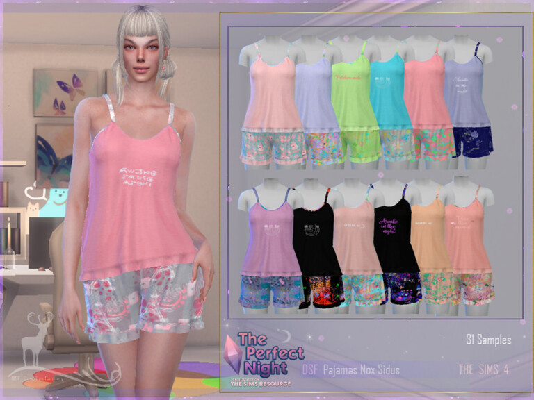 The Perfect Night Pajamas Nox Sidus by DanSimsFantasy at TSR » Sims 4