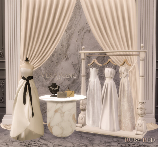 Sims 4 Bridal Shop CC Set at Ruby Red