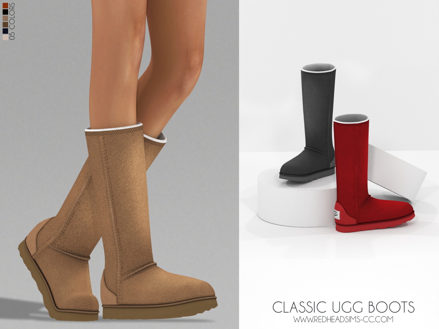 CLASSIC UGG BOOTS at REDHEADSIMS » Sims 4 Updates