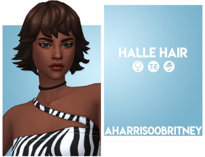 Sims 4 Halle Hair at AHarris00Britney
