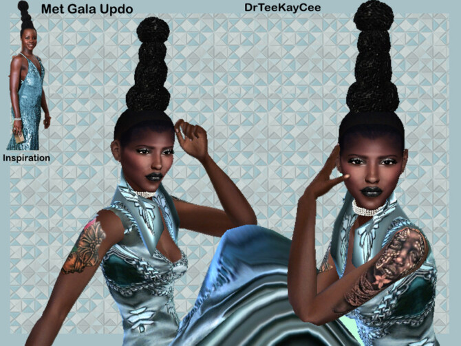 Sims 4 LN Met Gala Hairstyle by drteekaycee at TSR