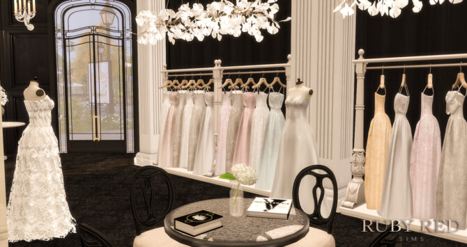 Sims 4 Bridal Shop CC Set at Ruby Red
