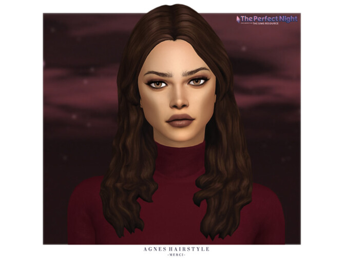 Sims 4 Agnes Hairstyle by Merci at TSR