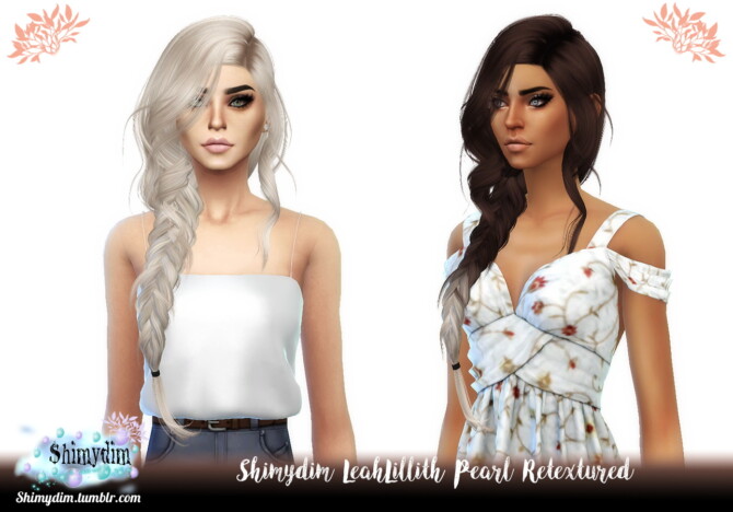 Sims 4 LeahLillith Pearl Hair Retexture + Ombre at Shimydim Sims
