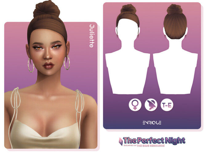 Sims 4 Juliette Hairstyle by Enriques4 at TSR