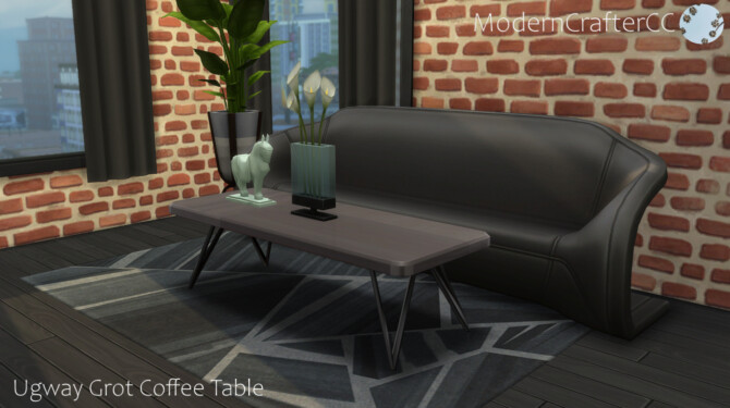 Sims 4 Ugway Grot Coffee Table at Modern Crafter CC