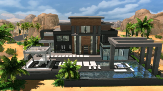 Sims 4 Super Modern Mansion by plumbobkingdom at Mod The Sims 4