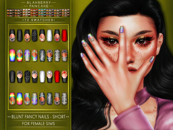 Fancy Nails 4 versions (F) at Blahberry Pancake » Sims 4 Updates