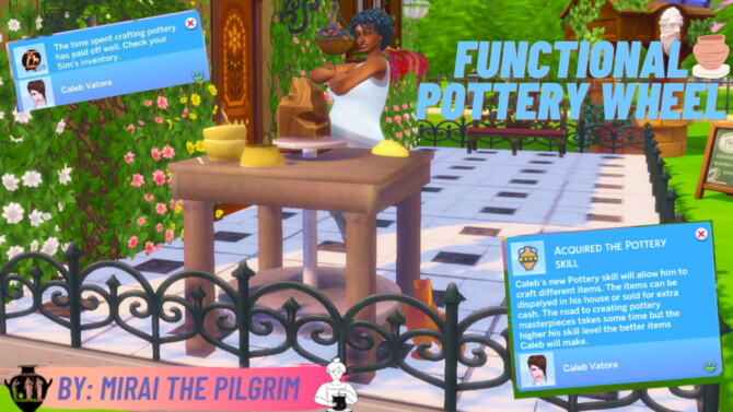 Sims 4 Functional Pottery Wheel by MiraiMayonaka at Mod The Sims 4